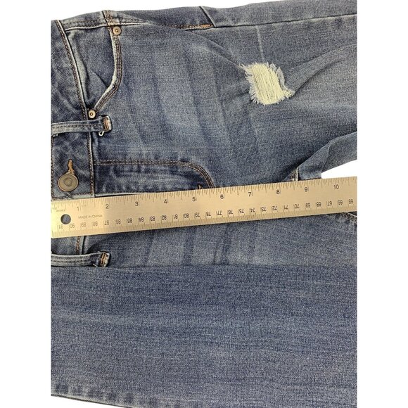 No Boundaries Juniors Distressed Skinny Jeans Medium Wash Denim Casual Size 5 - Picture 8 of 13